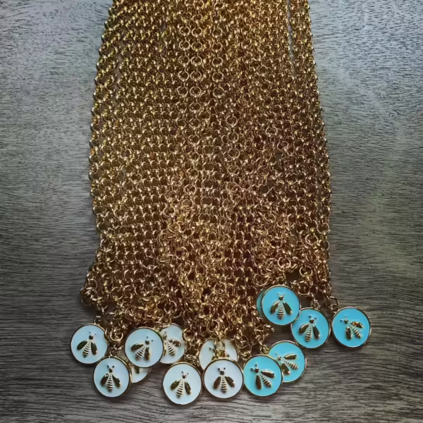 Babee Enamel 14k Gold Necklace - Image 2