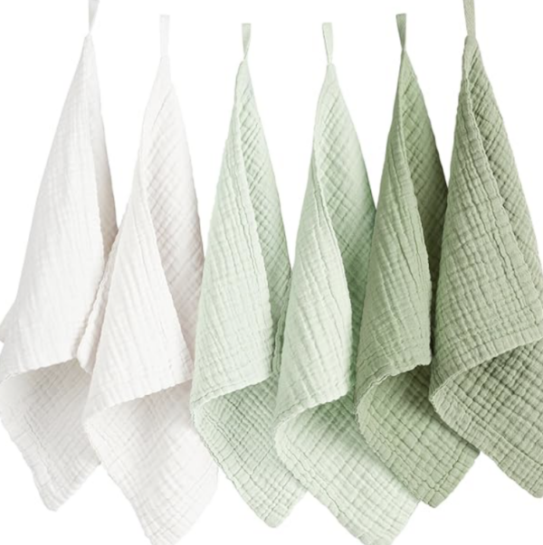 Shades of Green Natural Washcloth