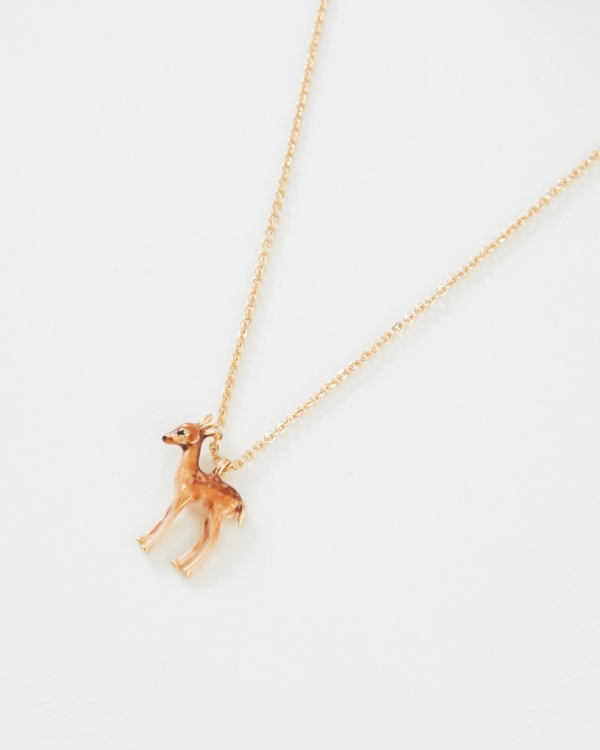 Fable Enamel Fawn Necklace