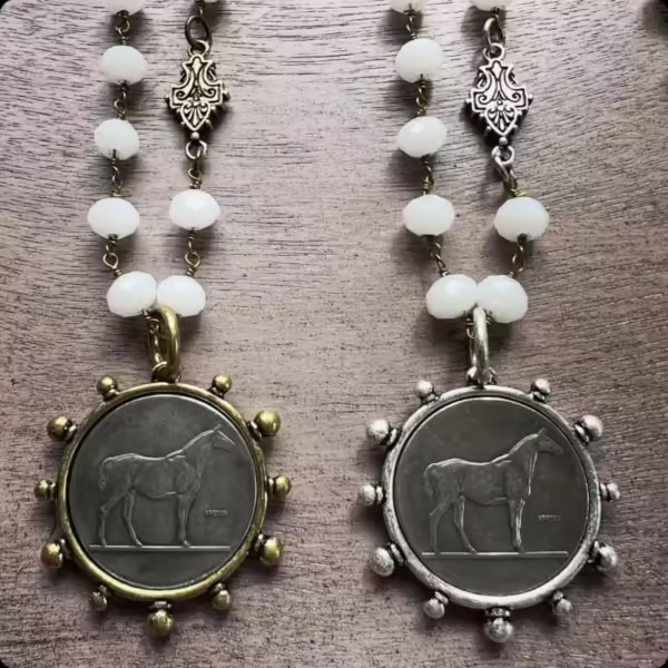 White Horse Necklace