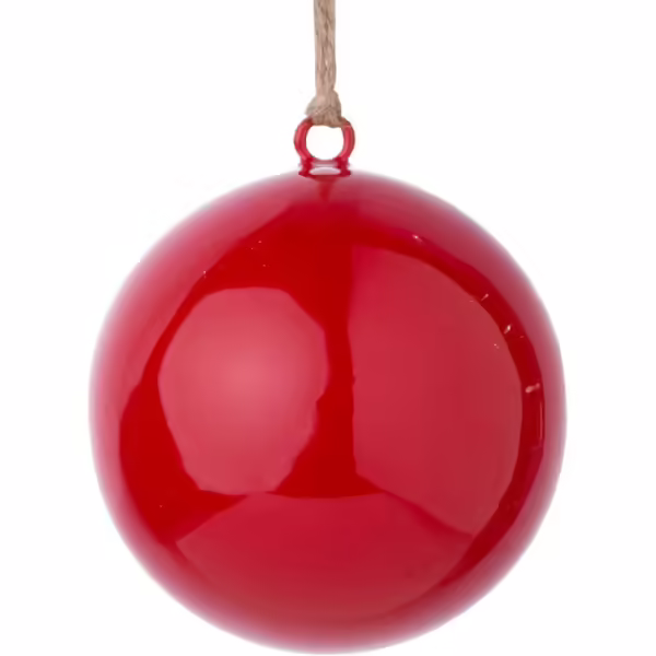 Red Enamel Ball Ornament