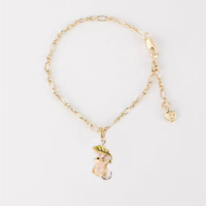 Fable Enamel Dormouse Chain Bracelet