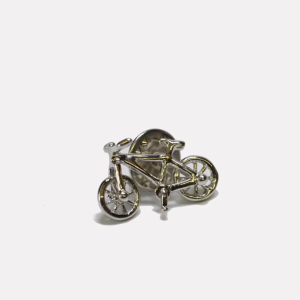 Silver-Plated Bike Pin
