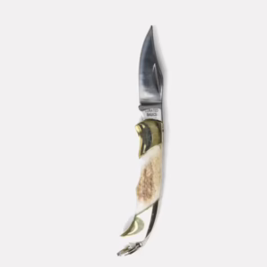 Antler Inlay Folding Knife