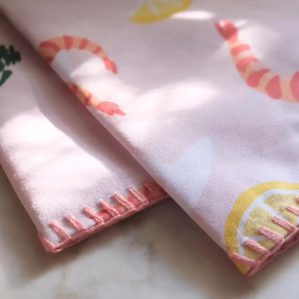 Shrimp Cocktail Towel with Embroidery - Image 2