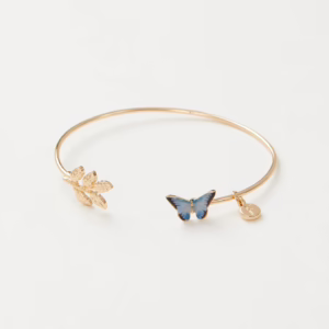 Fable Enamel Blue Butterfly Bangle
