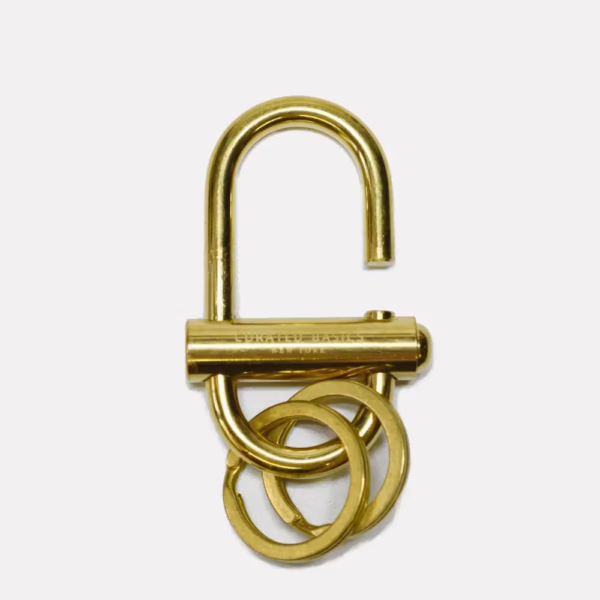 Brass Lock Keychain - Image 2
