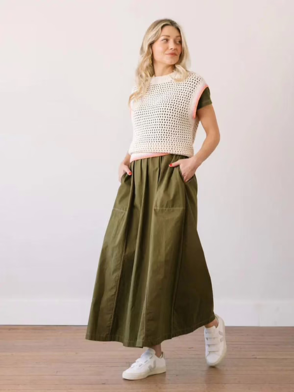 Noa Dress Olive - Image 3