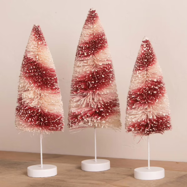 Candy Cane Bottle Brush Tree