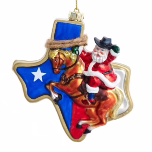 Texas Santa Ornament